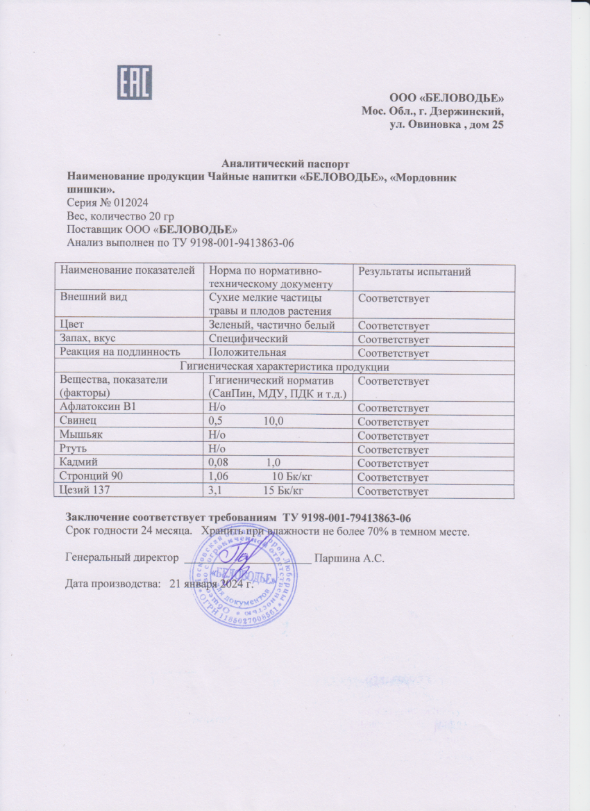Паспорт №012024